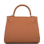Hermes Gold Togo Retourne Kelly 28cm Gold Hardware