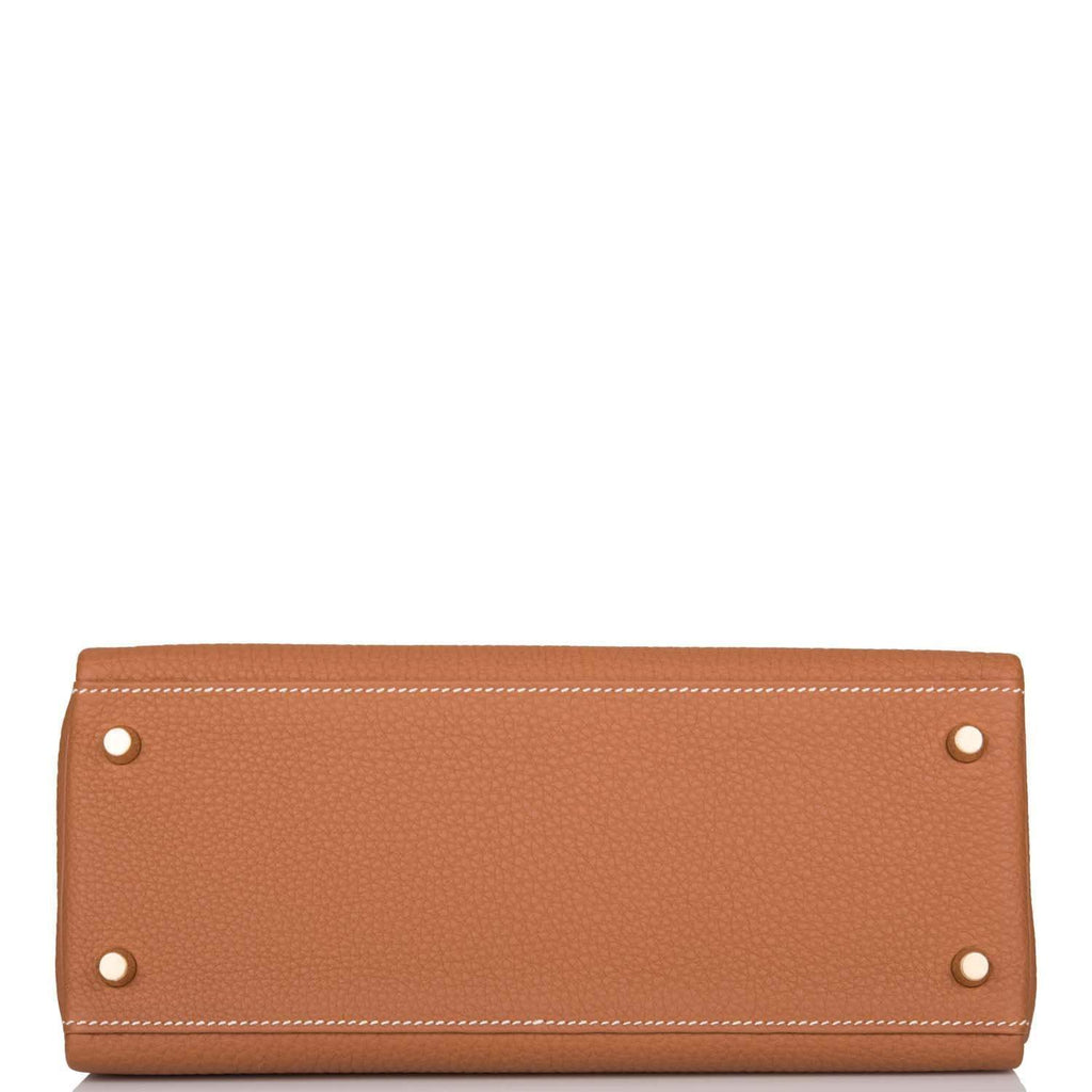 Hermes Gold Togo Retourne Kelly 28cm Gold Hardware