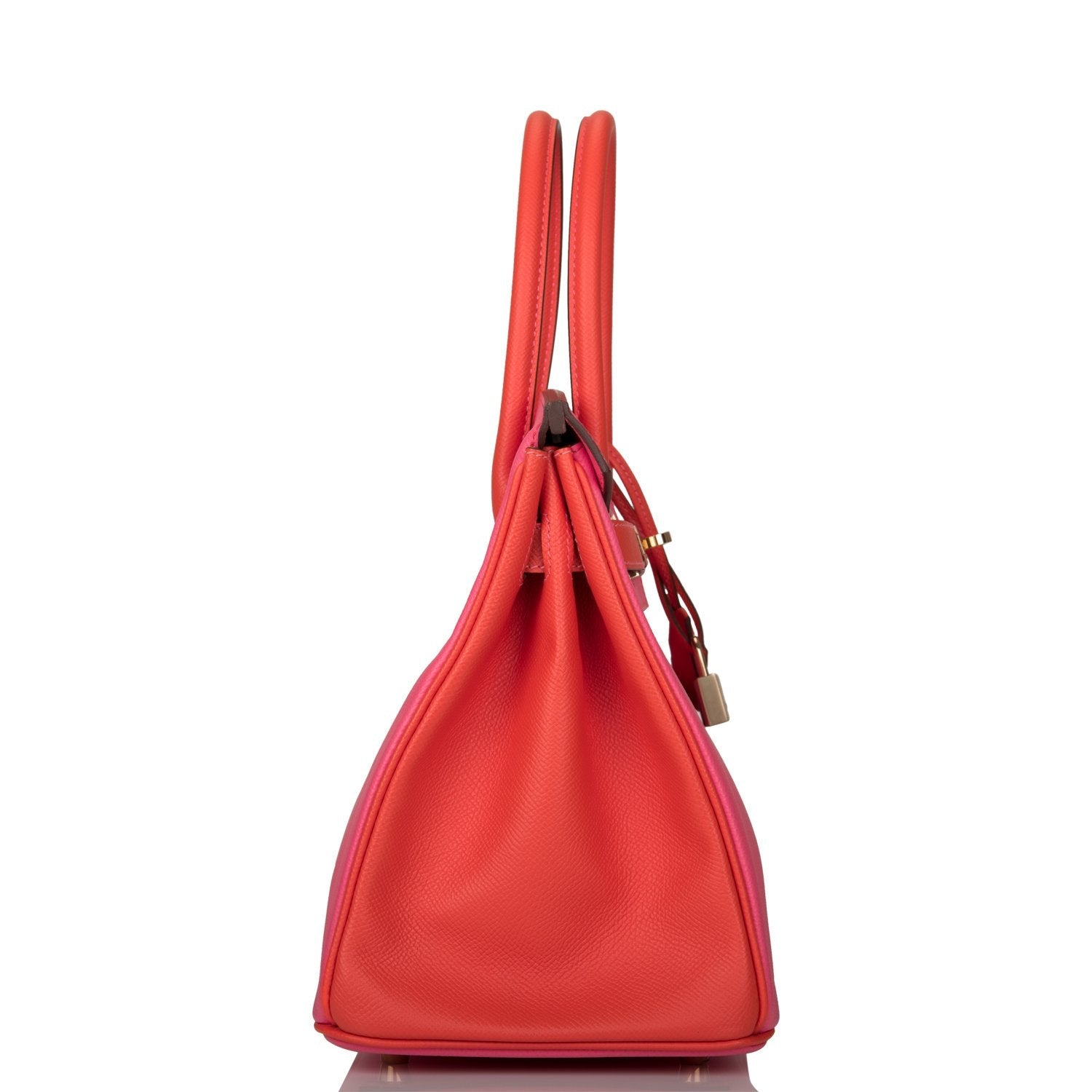 Hermes Birkin 30cm Bi-Color Rose Azalee and Feu Epsom Permabrass Hardware