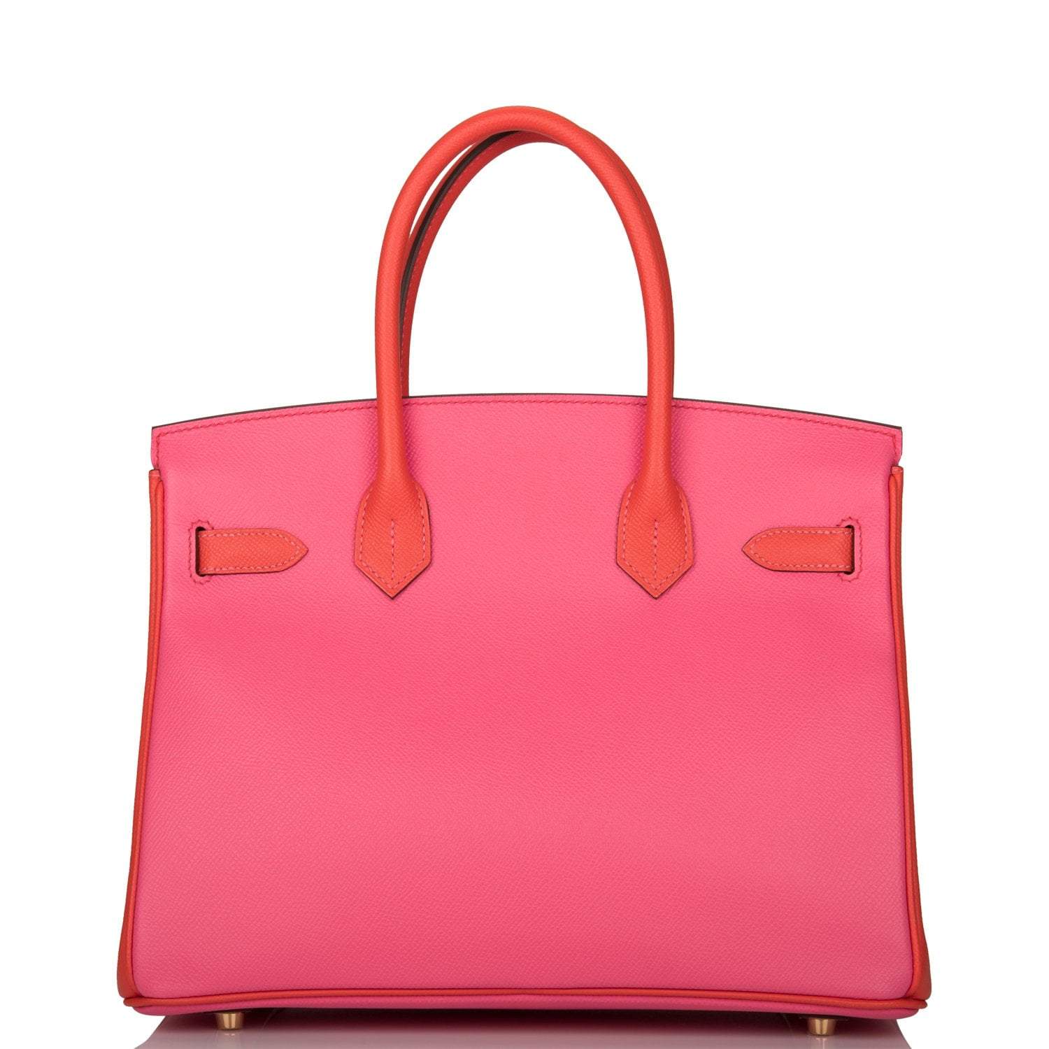 Hermes Birkin 30cm Bi-Color Rose Azalee and Feu Epsom Permabrass Hardware