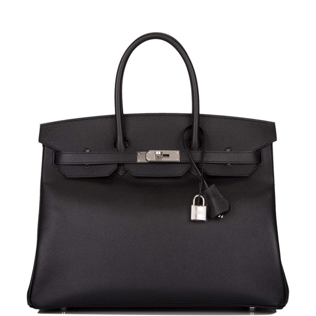 Hermes Birkin 35 Black Epsom Palladium Hardware Hover Image