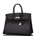 Hermes Birkin 35 Black Epsom Palladium Hardware