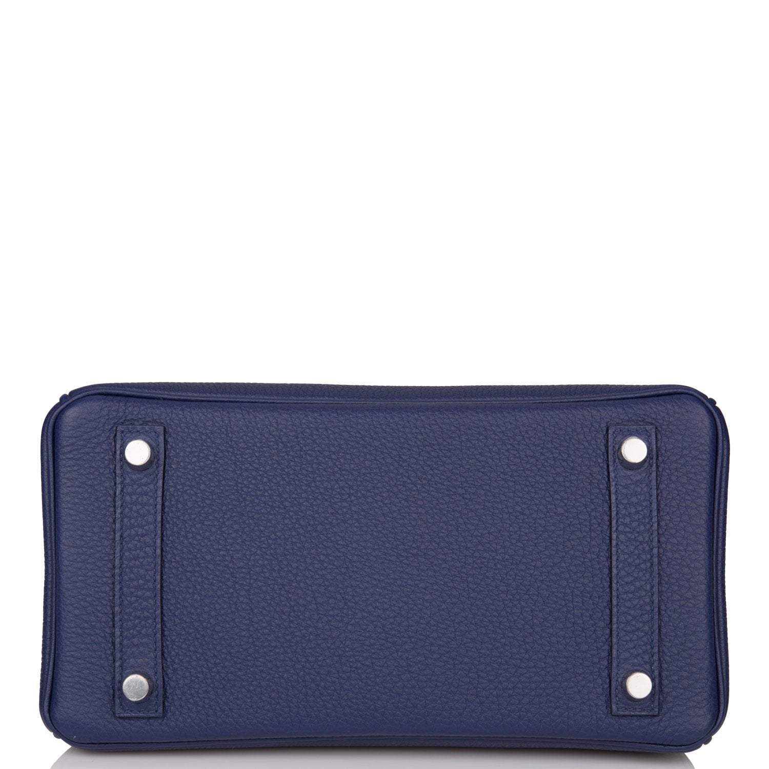 Hermes Bleu Encre Verso Togo Birkin 25cm Palladium Hardware