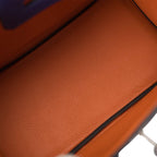 Hermes Bleu Encre Verso Togo Birkin 25cm Palladium Hardware