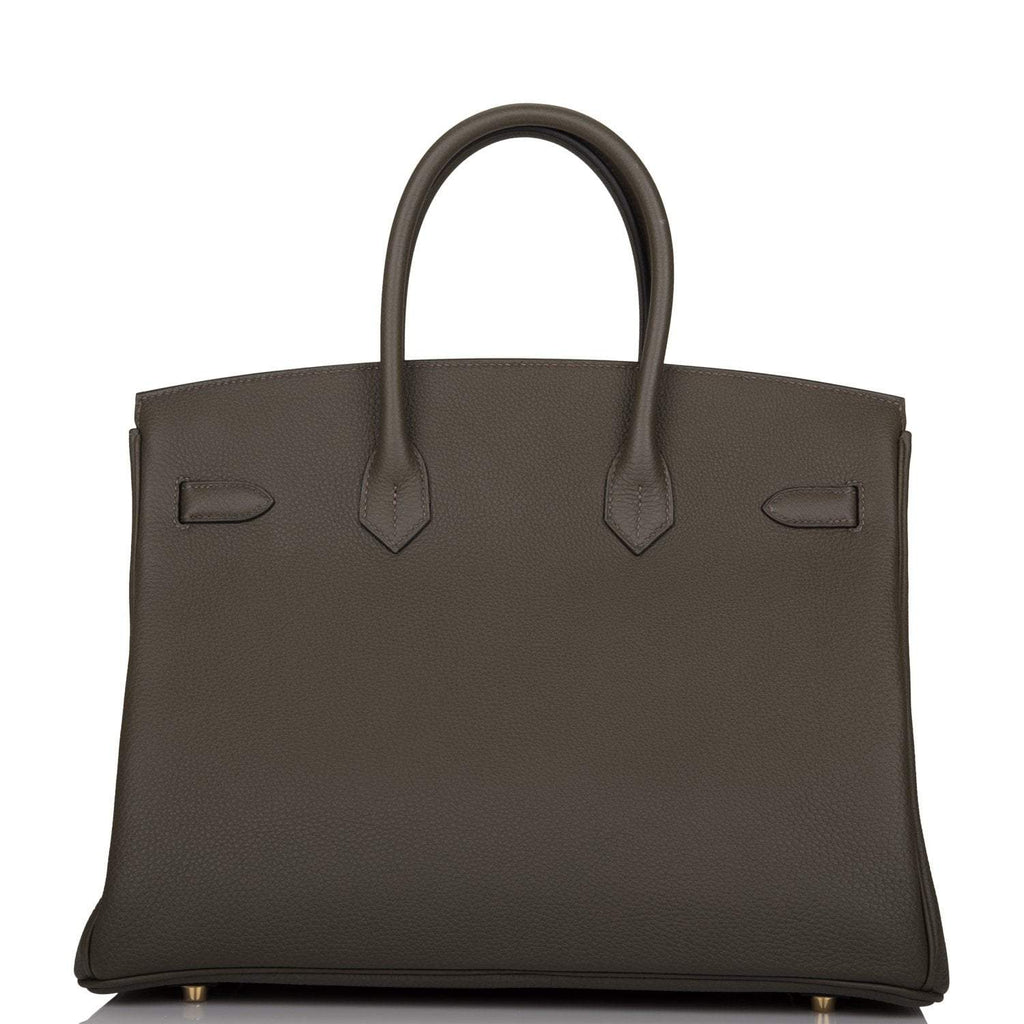 Hermes Vert de Gris Togo Birkin 35cm Gold Hardware