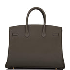 Hermes Vert de Gris Togo Birkin 35cm Gold Hardware