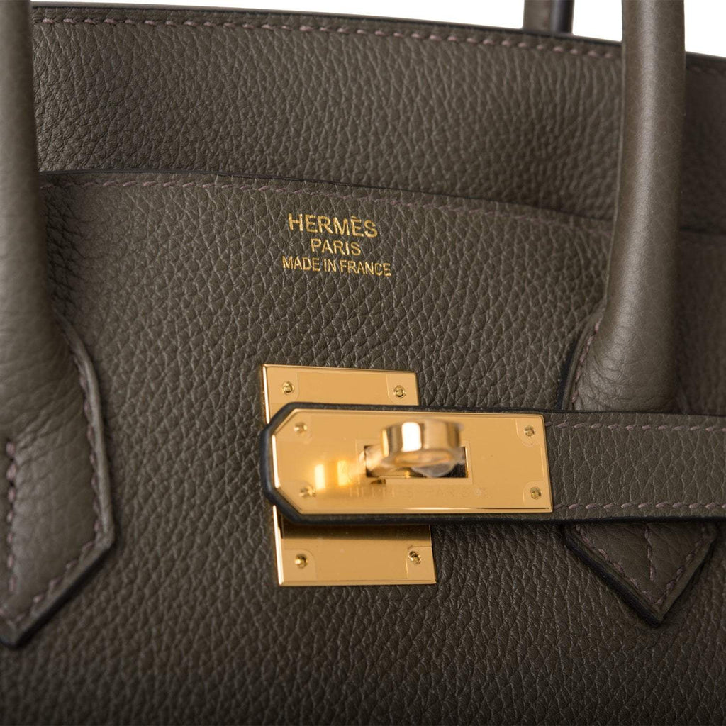 Hermes Vert de Gris Togo Birkin 35cm Gold Hardware