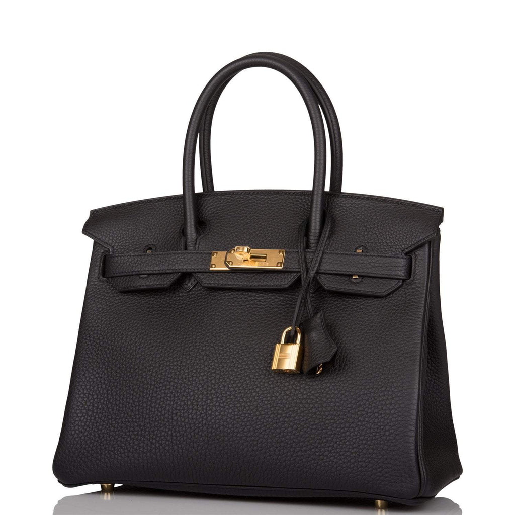 Hermes Birkin 30 Black Togo Gold Hardware