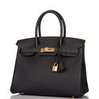 Hermes Birkin 30 Black Togo Gold Hardware