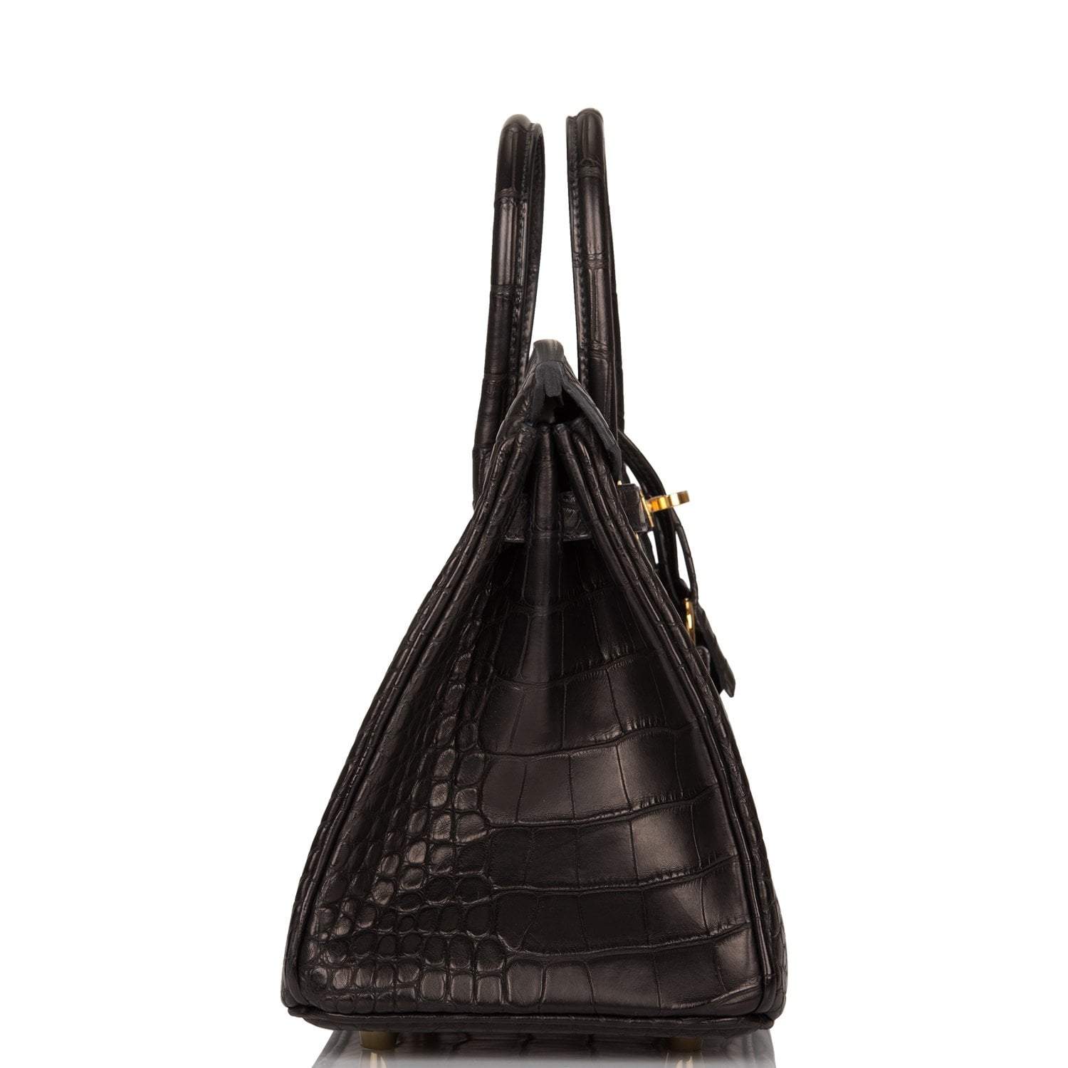 Hermes Black Matte Alligator Birkin 25cm Gold Hardware