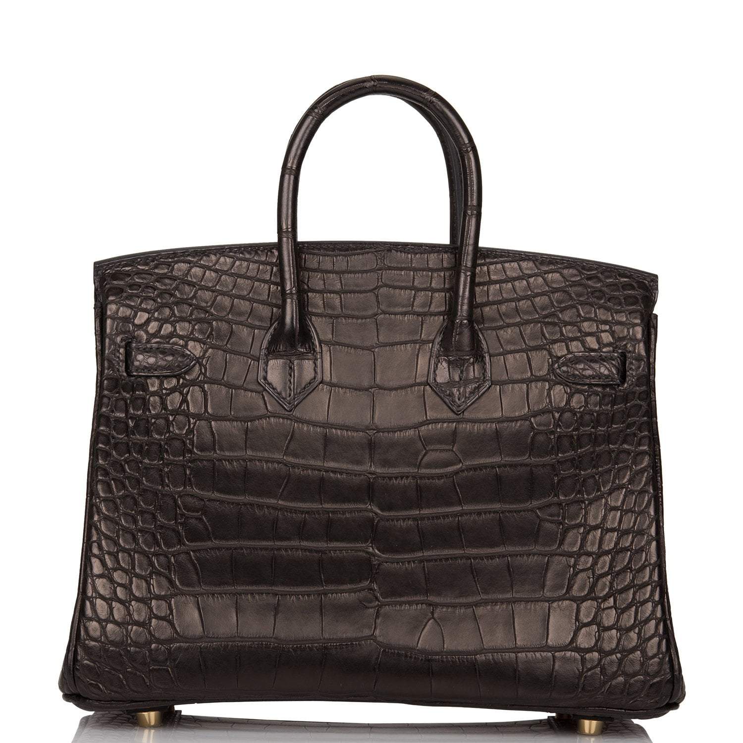 Hermes Black Matte Alligator Birkin 25cm Gold Hardware