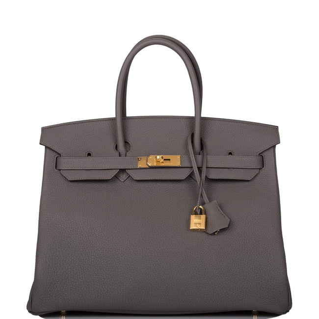 Hermes Birkin 35 Etain Togo Gold Hardware Hover Image