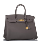 Hermes Birkin 35 Etain Togo Gold Hardware
