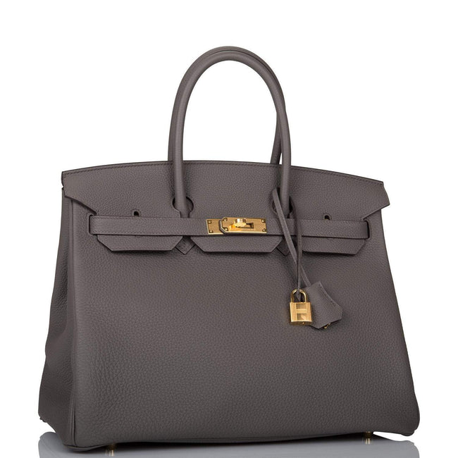 Hermes Birkin 35 Etain Togo Gold Hardware Main Image