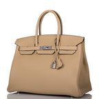 Hermes Birkin 35 Trench Clemence Palladium Hardware