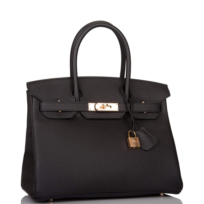 Hermes Black Togo Birkin 30cm Rose Gold Hardware Main Image