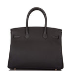 Hermes Black Togo Birkin 30cm Rose Gold Hardware