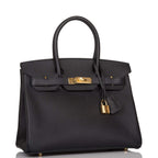 Hermes Birkin 30 Black Epsom Gold Hardware