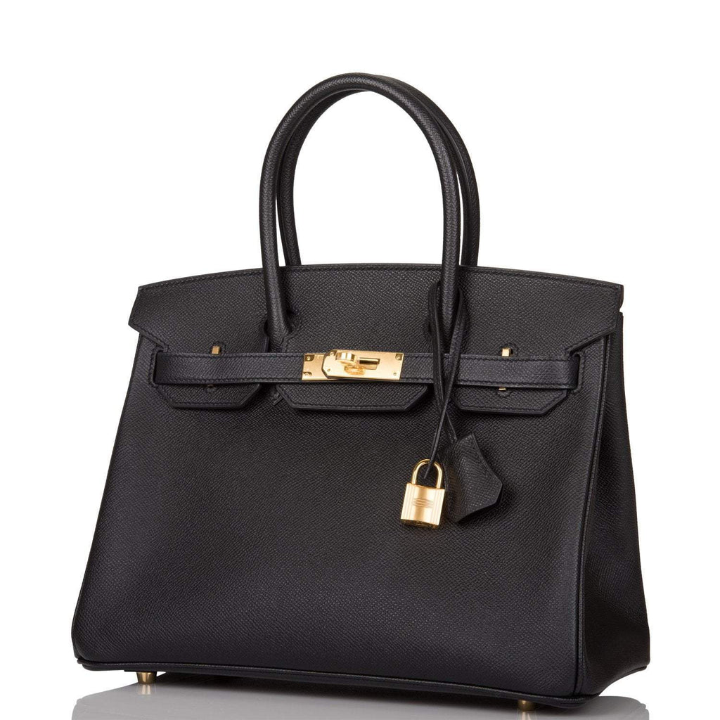 Hermes Birkin 30 Black Epsom Gold Hardware