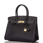 Hermes Birkin 30 Black Epsom Gold Hardware