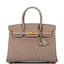 Hermes Gris Asphalte Ostrich Birkin 30cm Gold Hardware