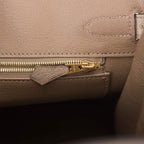 Hermes Gris Asphalte Ostrich Birkin 30cm Gold Hardware