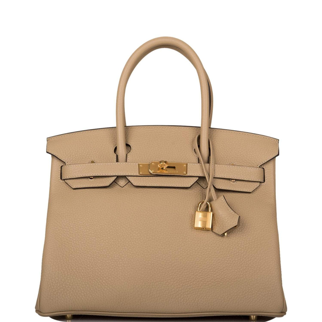 Hermes Trench Clemence Birkin 30cm Gold Hardware