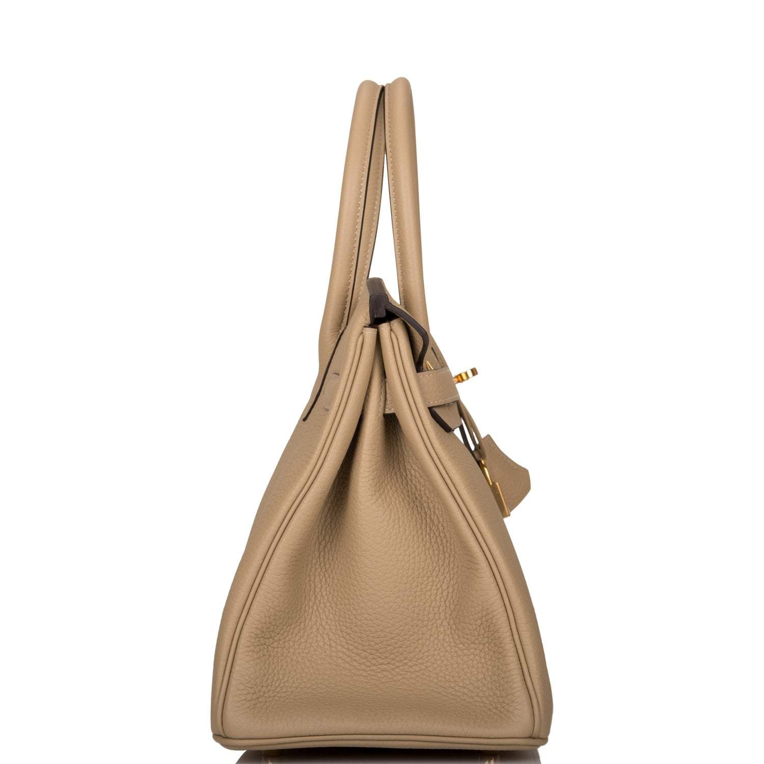 Hermes Trench Clemence Birkin 30cm Gold Hardware