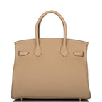 Hermes Trench Clemence Birkin 30cm Gold Hardware