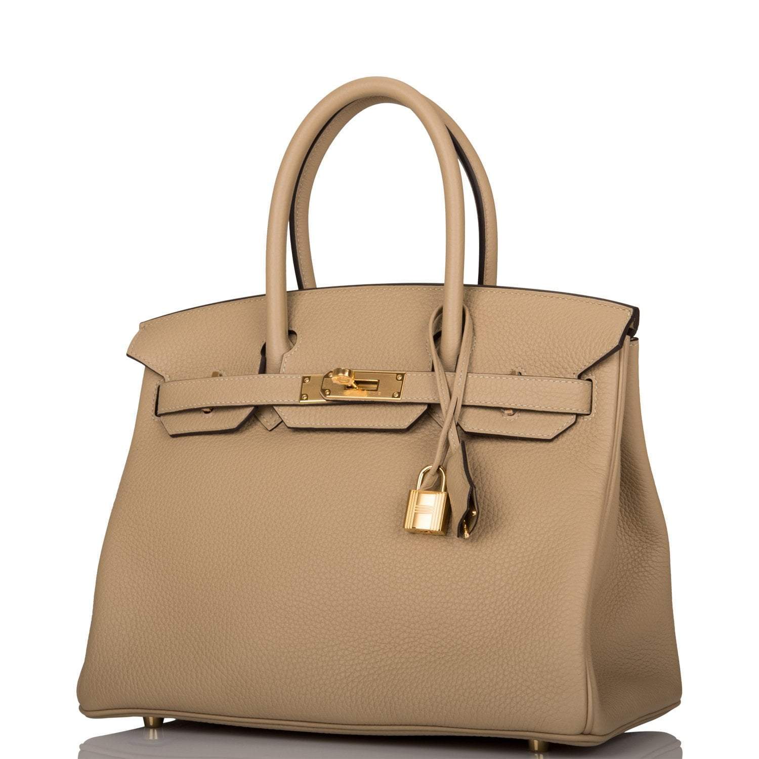 Hermes Trench Clemence Birkin 30cm Gold Hardware