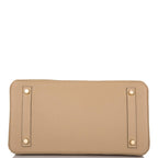 Hermes Trench Clemence Birkin 30cm Gold Hardware