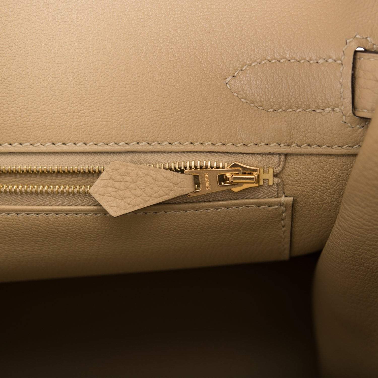 Hermes Trench Clemence Birkin 30cm Gold Hardware