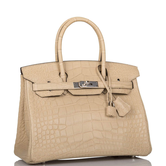 Hermes Trench Matte Alligator Birkin 30cm Palladium Hardware Main Image