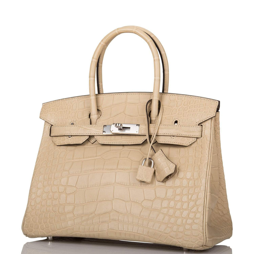 Hermes Trench Matte Alligator Birkin 30cm Palladium Hardware