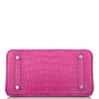 Hermes Birkin 25 Rose Scheherazade Matte Alligator Palladium Hardware