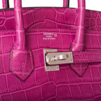 Hermes Birkin 25 Rose Scheherazade Matte Alligator Palladium Hardware