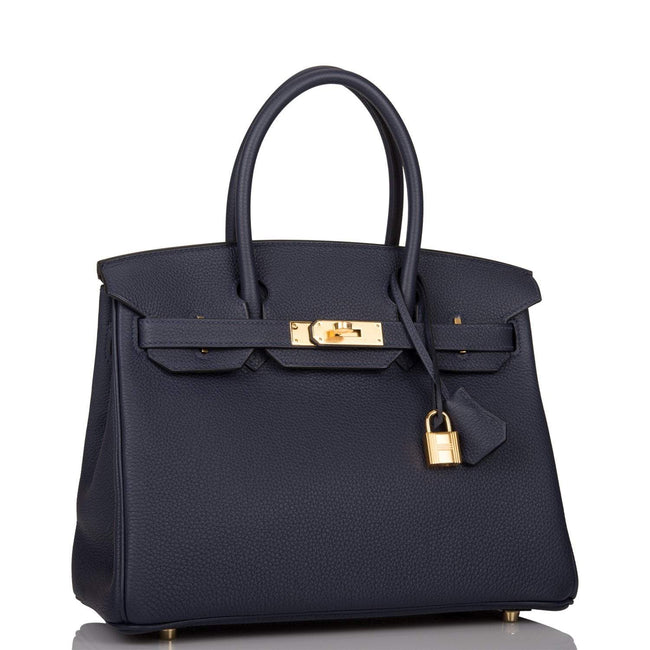 Hermes Bleu Nuit Togo Birkin 30cm Gold Hardware Main Image