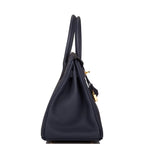 Hermes Bleu Nuit Togo Birkin 30cm Gold Hardware
