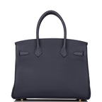 Hermes Bleu Nuit Togo Birkin 30cm Gold Hardware