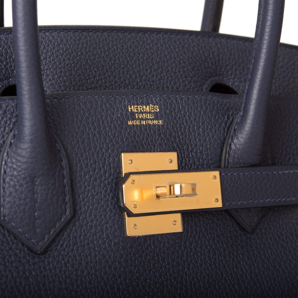 Hermes Bleu Nuit Togo Birkin 30cm Gold Hardware