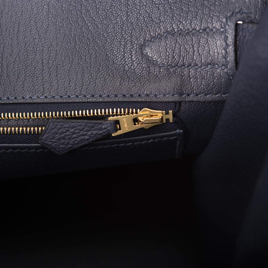Hermes Bleu Nuit Togo Birkin 30cm Gold Hardware