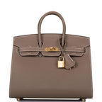 Hermes Birkin Sellier 25 Etoupe Epsom Gold Hardware