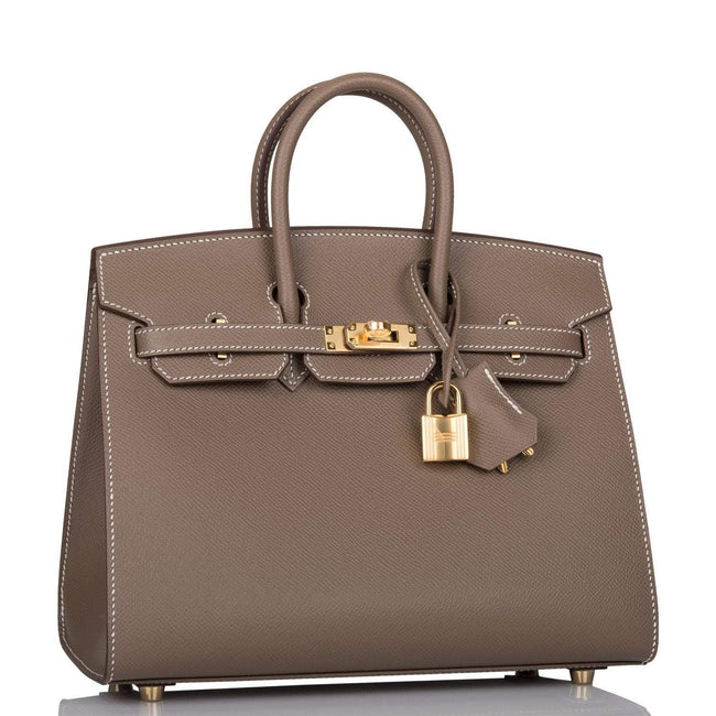 Hermes Birkin Sellier 25 Etoupe Epsom Gold Hardware Main Image