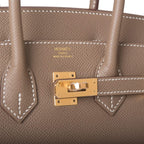 Hermes Birkin Sellier 25 Etoupe Epsom Gold Hardware