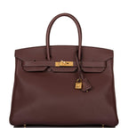 Hermes Birkin 35 Havane Clemence Gold Hardware