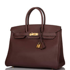 Hermes Birkin 35 Havane Clemence Gold Hardware