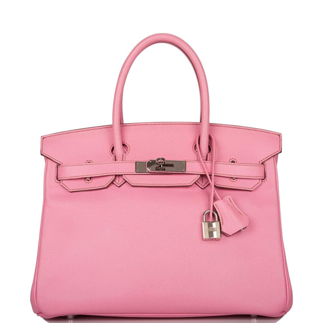 Pre-owned Hermes Birkin 30 Bubblegum 5P Epsom Palladium Hardware Hover Image