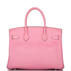 Pre-owned Hermes Birkin 30 Bubblegum 5P Epsom Palladium Hardware