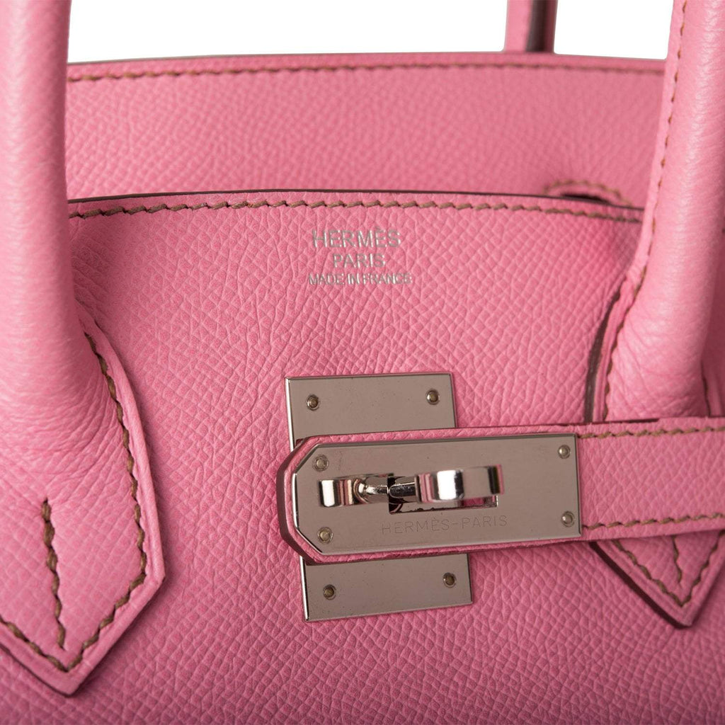 Pre-owned Hermes Birkin 30 Bubblegum 5P Epsom Palladium Hardware