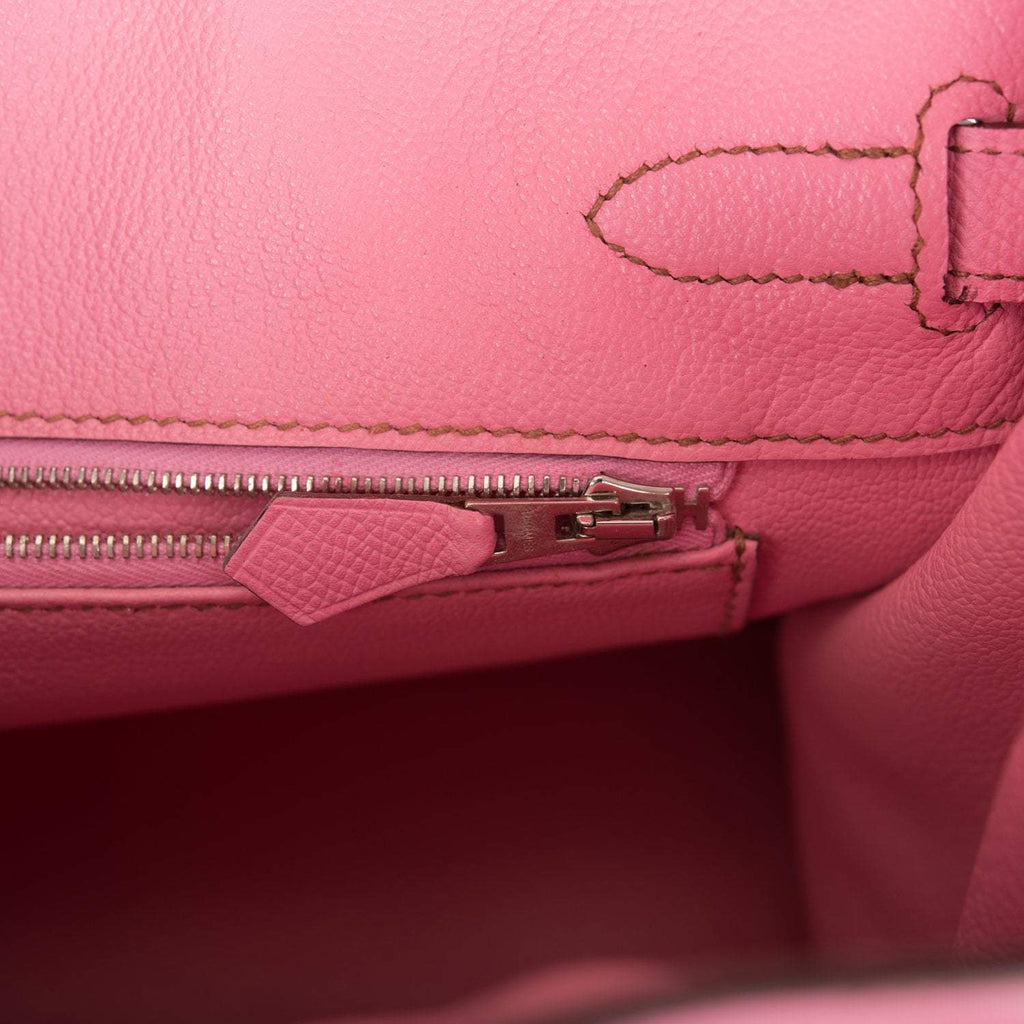Pre-owned Hermes Birkin 30 Bubblegum 5P Epsom Palladium Hardware